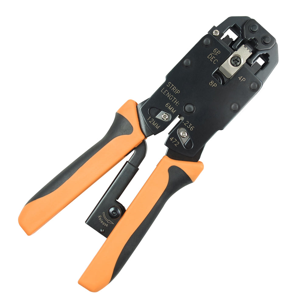 8P8C(RJ45)/6P6C(RJ12)/6P4C(RJ11) Crimp Tool w/ Rachet 8P8C(RJ45)/6P6C(RJ12)/6P4C(RJ11) Crimp Tool w/ Rachet